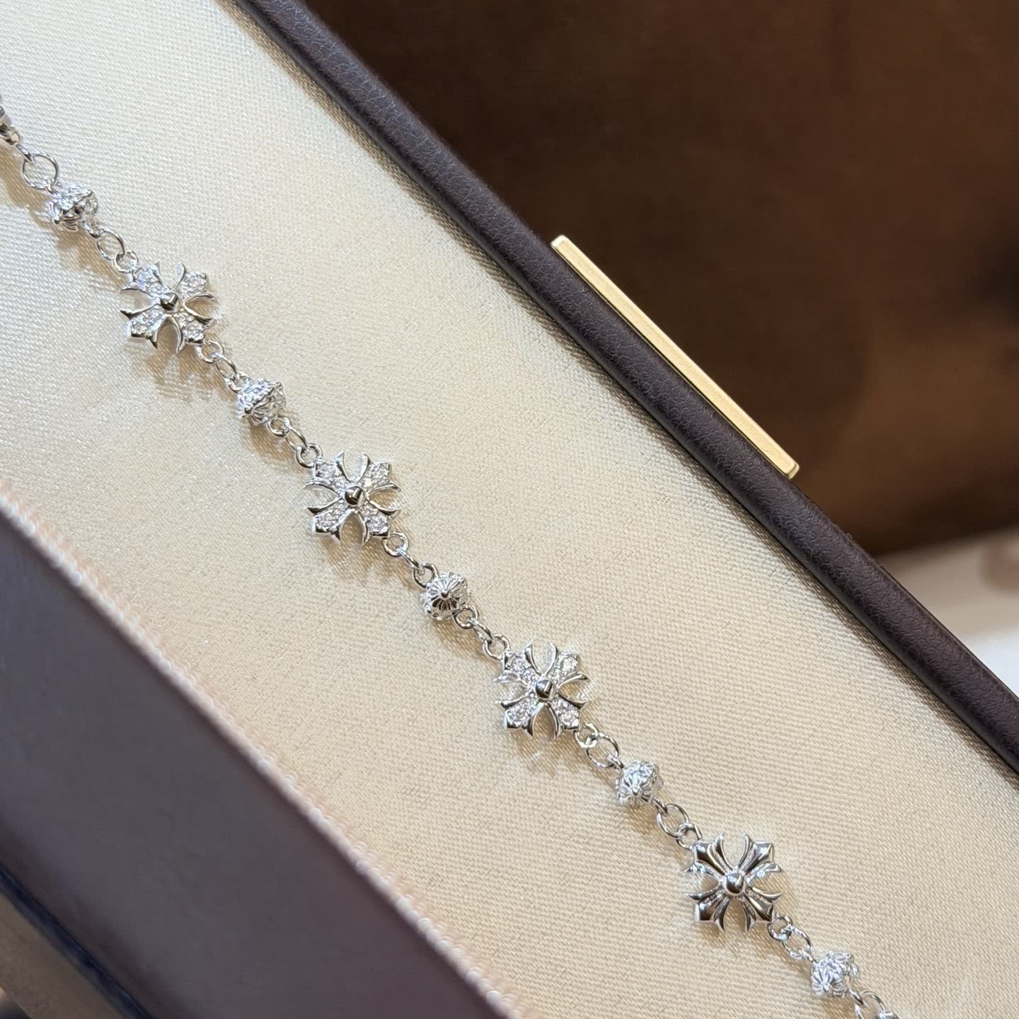 Chrome Hearts Silver Flower Bracelet